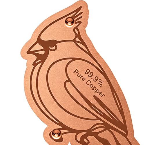 Disco de cobre para bebedero de pájaros de jardín con soporte 8