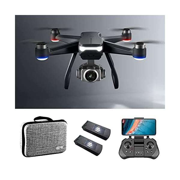 FMHCTN GPS-Drohnen mit 120 Grad; Weitwinkelobjektiv, GPS-Drohne mit 6K HD-Kamera, Drohne für Erwachsene mit 90 Grad; ESC-Kamera, Quadcopter mit Brushless-Motor, mit 2 Batterien, Aufbewahrungstasche