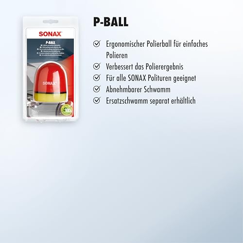 SONAX P-Ball (1 Stück) mühelos und schnell zum perfekten Polierergebnis | Art-Nr. 04173410