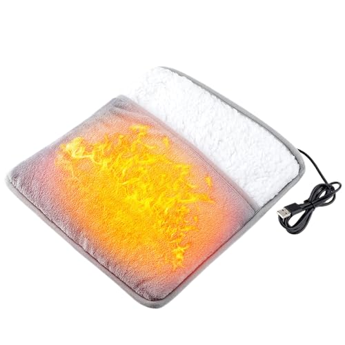 Trochate Electric Foot Warmer,Soft Rechargeable | Heating Pad for Feet - for Daily Home Rest Desk Relaxation Indoor Bedroom Winter Wellness