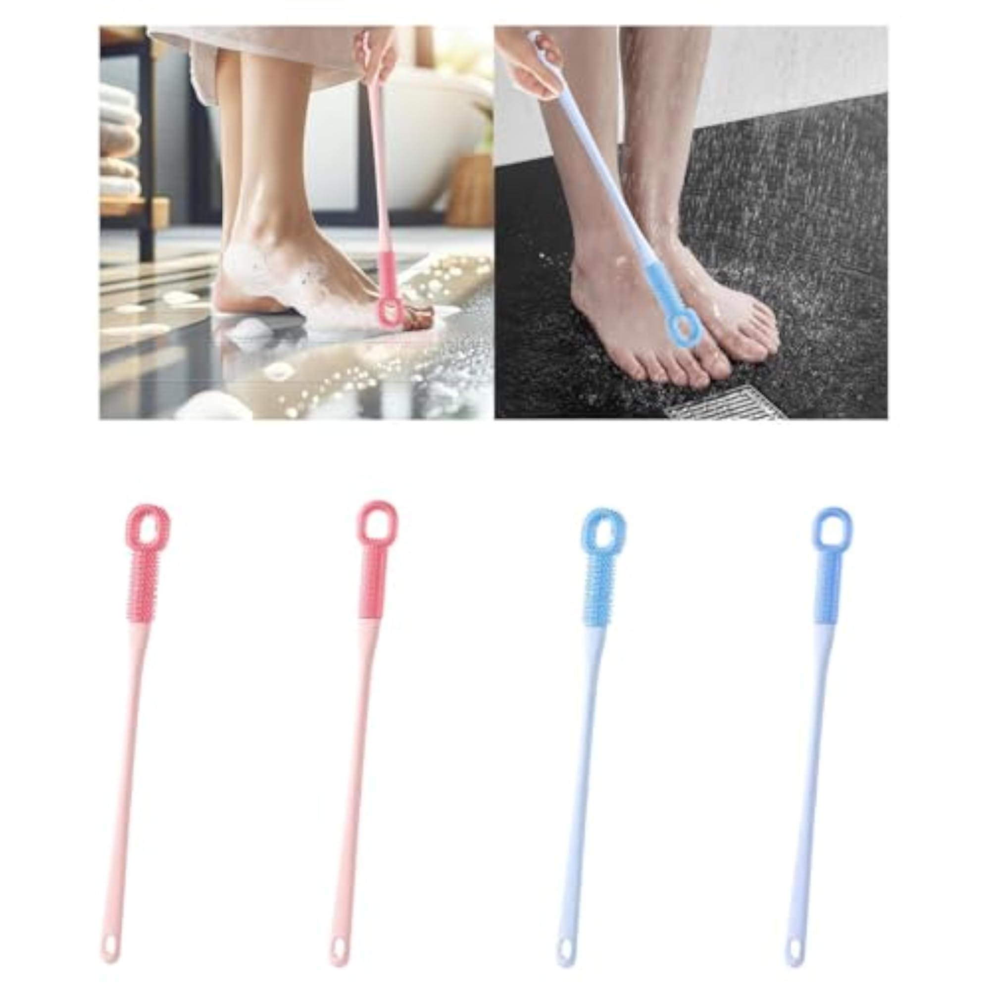 Toe Gap Cleaning Brush, Long Handle Lotion Applicator