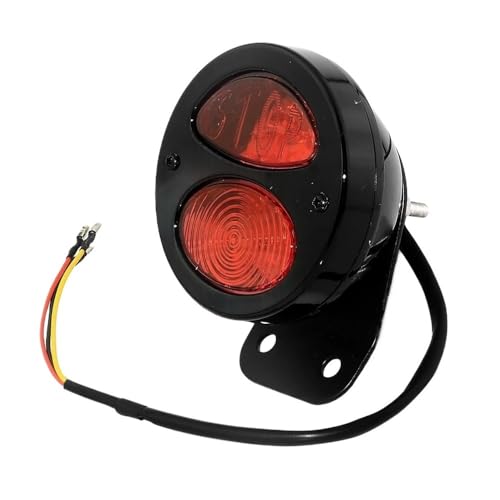 Feu arrière moto LED haute visibilité avec support de plaque en acier pour Chopper