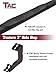 TAC 3” Side Steps Running Boards Texture Black Compatible with 2019-2025 Toyota RAV4 SUV Side Bars Nerf Bars Off Road Accessories