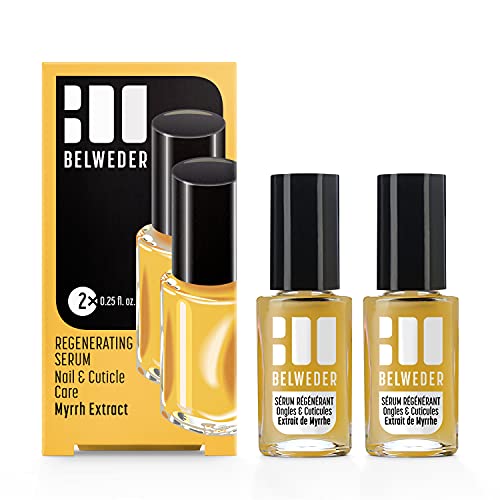 BELWEDER - Sérum Régénérant pour Ongles et Cuticules à l’Extrait de Myrrhe 2 x 7,5 ml - Soin Ongles Abîmés - Stimule la Régénération Après Faux-Ongles - Renforce et Répare Cover