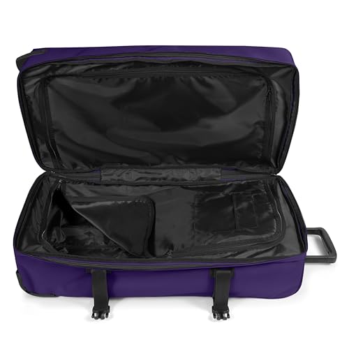 Image of EASTPAK Tranverz M - 78L Medium Soft Sided Checked Luggage, Dual Compartments, TSA Lock, Compression Straps & Smooth Inline Wheels, Nightfall Purple