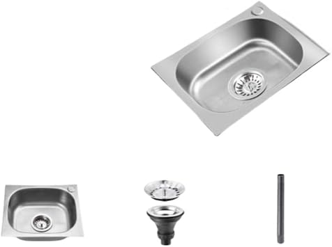 Small Kitchen Sink, Simple Sink Stainless Steel Workstation Bar Easy Drainage Single Bowl Stainless Steel Sink Camper Undermount and Flush Mount Installation Home Outdoor Supplies Easy