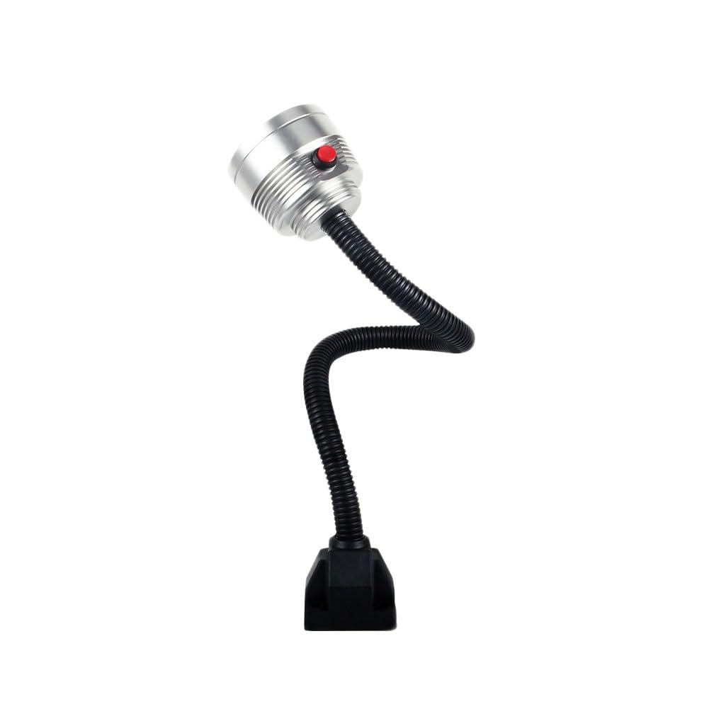 Lampa robocza LED 110-220 V do obrabiarek, elastyczna gęsia szyja wodoodporna oświetlenie warsztatowe, lampa robocza z mocowaniem śrubowym, przeciwwybuchowe oświetlenie tokarskie CNC (rozmiar: