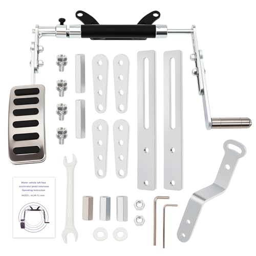 Rendrox Left Foot Accelerator Gas Pedal Assist for Handicapped & Disabled Drivers - Universal Fit for Most Automatic Cars SUVs Vans - Adjustable & Removable Metal Design with Tool-Free Installation