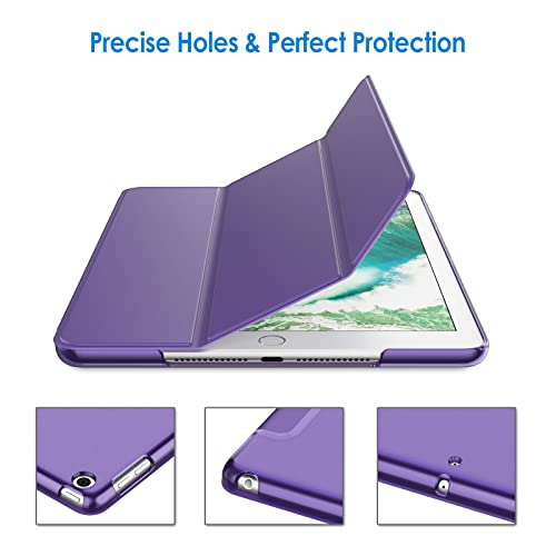 Image of JETech Case for iPad (9.7-Inch, 2018 /2017 Model, 6th /5th Generation), Smart Cover Auto Wake /Sleep (Purple)