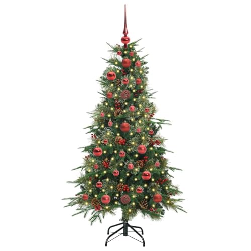 Árbol de Navidad con luces LED blancas cálidas y diseño moderno de pino artificial 3