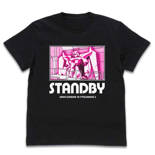 機動戦士ガンダム00 アリオスガンダム STANDBY Tシャツ/BLACK-XL