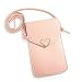 Produktbild Transparent Shoulder Strap Wallet Purse Coin Phone Mobile Bag Case Touch ScreenMobile Leather Crossbody Bag Suitable for iPhone 11 Pro 8 7/6 Plus Xs Max X Xr and other Smartphones (Pink)