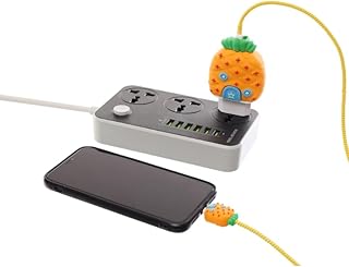 طقم واقي سيليكون للشاحن والكابلات مرن مضاد التشابك بتصميم ثلاثي الأبعاد مناسب لجميع الشواحن من جي-باور، 4 قطع متعددة الألوان (C)