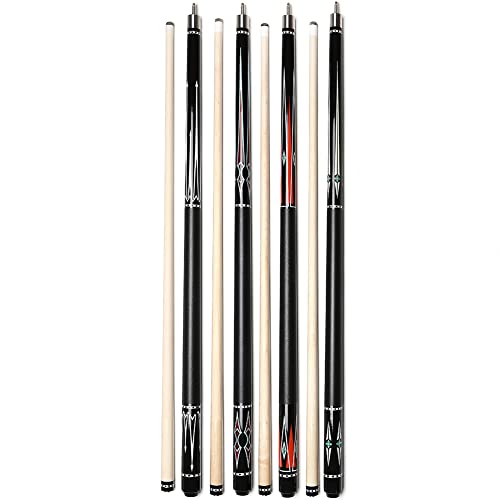 BEKZILY Billardqueues BE2 Billardqueues aus Hartholz, kanadisches Ahorn, 13 mm Spitze, 4,5 Stück Cover