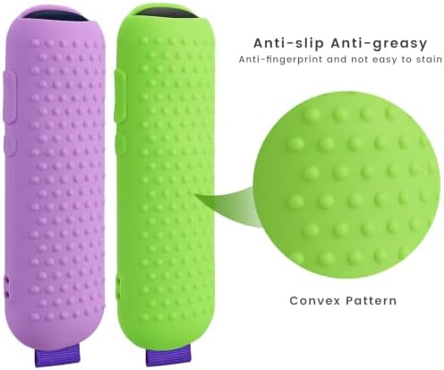 2-Pack Remote Cover for Roku Voice & TV Remote Control, Glow Green + Purple — view 6