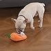 Amazon Basics Quietschendes Hundespielzeug aus Plüsch zum Verstecken Spielen, Hase und Karotte, 5er-Pack, Orange und Weiß