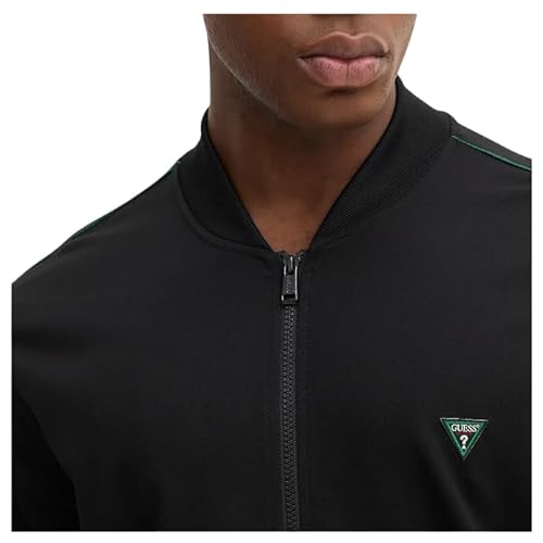 Guess Para Hombre. M5YQ04KCBR2 Sudadera Monaco Ponte Negro (Xl), Casual, Viscosa - 3