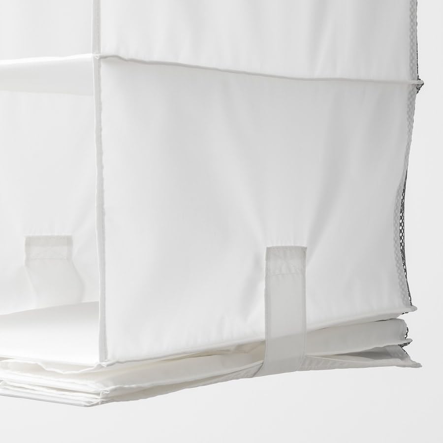 RASSLA Organiseur de rangement suspendu à 5 compartiments Blanc 25 x 40 x 98 cm