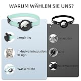 NozlaID AirTag Katzenhalsband, Dehnbares Halsband Katze mit Glocke, Katzen Tracker Halsband mit Apple Airtag Hülle, Langlebig und Passend für Kätzchen, Katzen und Welpen