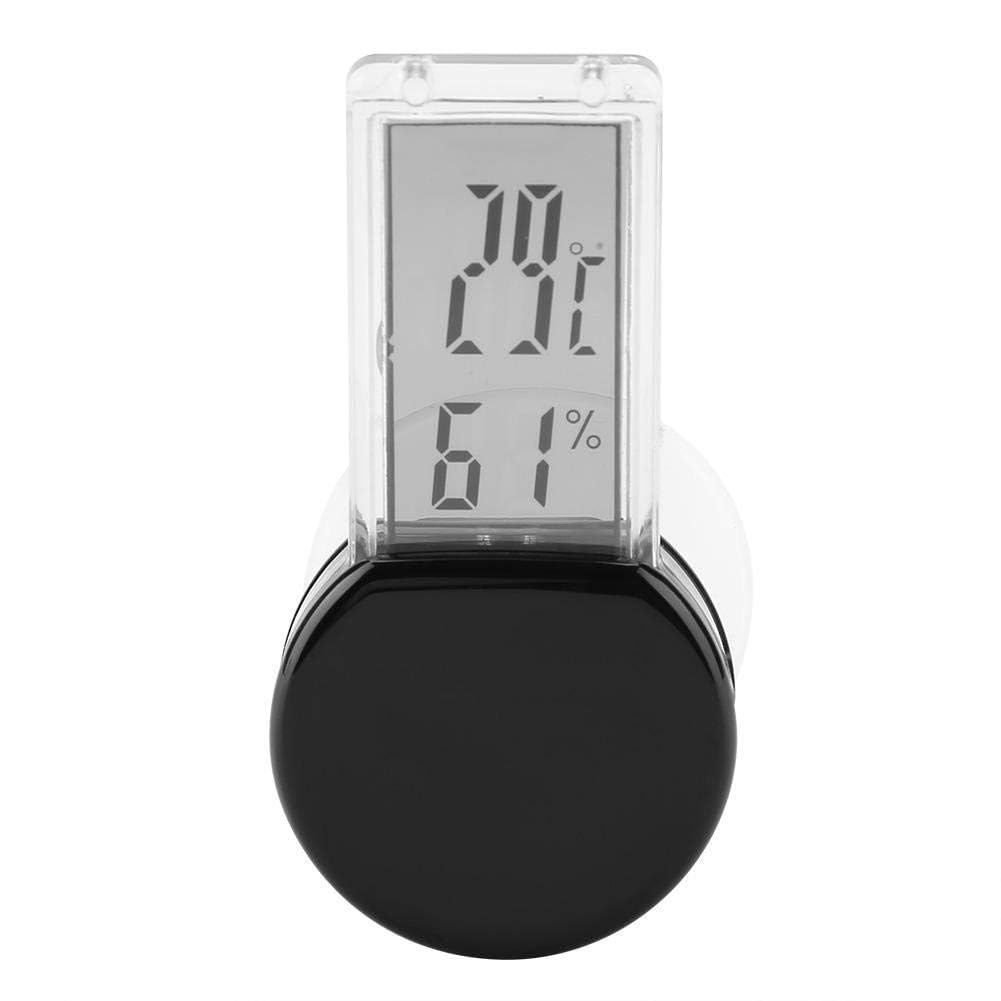 Pssopp Reptile Hygrometer, elektronisch, Thermometer, wasserdicht, Echtzeit, Lizard Crawler Box, Tanks Rainforest Feuchtigkeitsmonitor mit integriertem Sensor (schwarz)