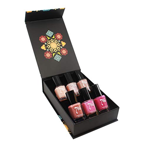 786 Cosmetics - 6 Piece Set - Breathable Nail Polish, Vegan Nail Polish, Cruelty-Free, Healthy, Halal Nail Polish, Fast-Drying Nail Polish (Pink Nail Polish Set)