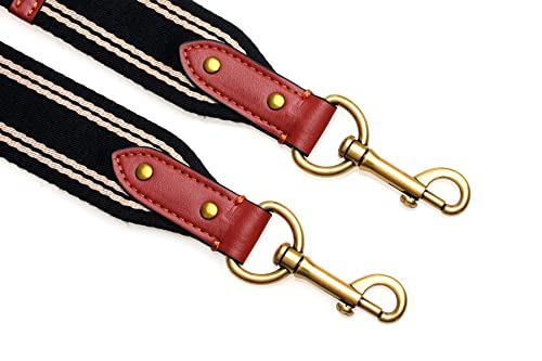 Image of jiesinlov Bag Strap Replacement Crossbody Strap for TOTE Handbags Adjustable (BLACK&WHITE)
