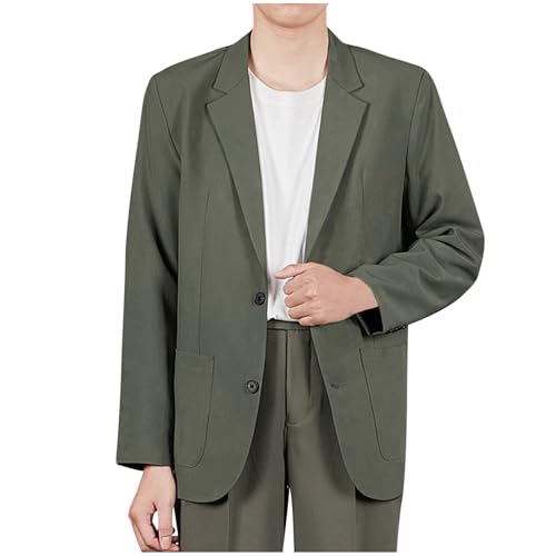 Mens Lapel Blazer Casual Sport Coats Regular Fit Two Button Suit Jacket Lightweight Sports Work Jackets with Pockets