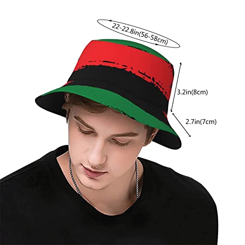 Black Pan African Afro American Flag Print Bucket Hat Fisherman Fishing Sun Cap For Adult Women Men Girl Boy Unisex #TOP2