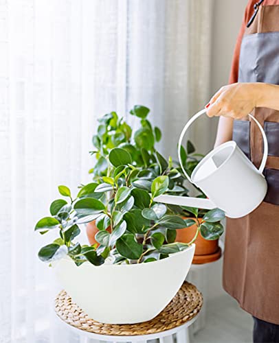 Ladovita Plant Pots With Drainage Holes, 12 Inch Large Planters For Indoor Plants, Plastic Flower Pots Outdoor, 2 Pack, White #TOP6