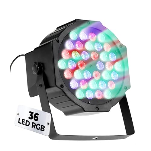 tempo di saldi Farol RGB de 50 W a 120 W com 36 LED discoteca sensor som luz colorida