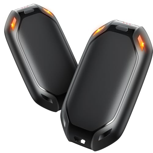 Joltix Calentador de Manos Recargable 2 en 1, Calentador de Manos Portátil, Calefactor a Bateria USB Power Bank,para Actividades al Aire Libre, Pesca, Golf, Camping, Regalos Cálidos.(Negro)