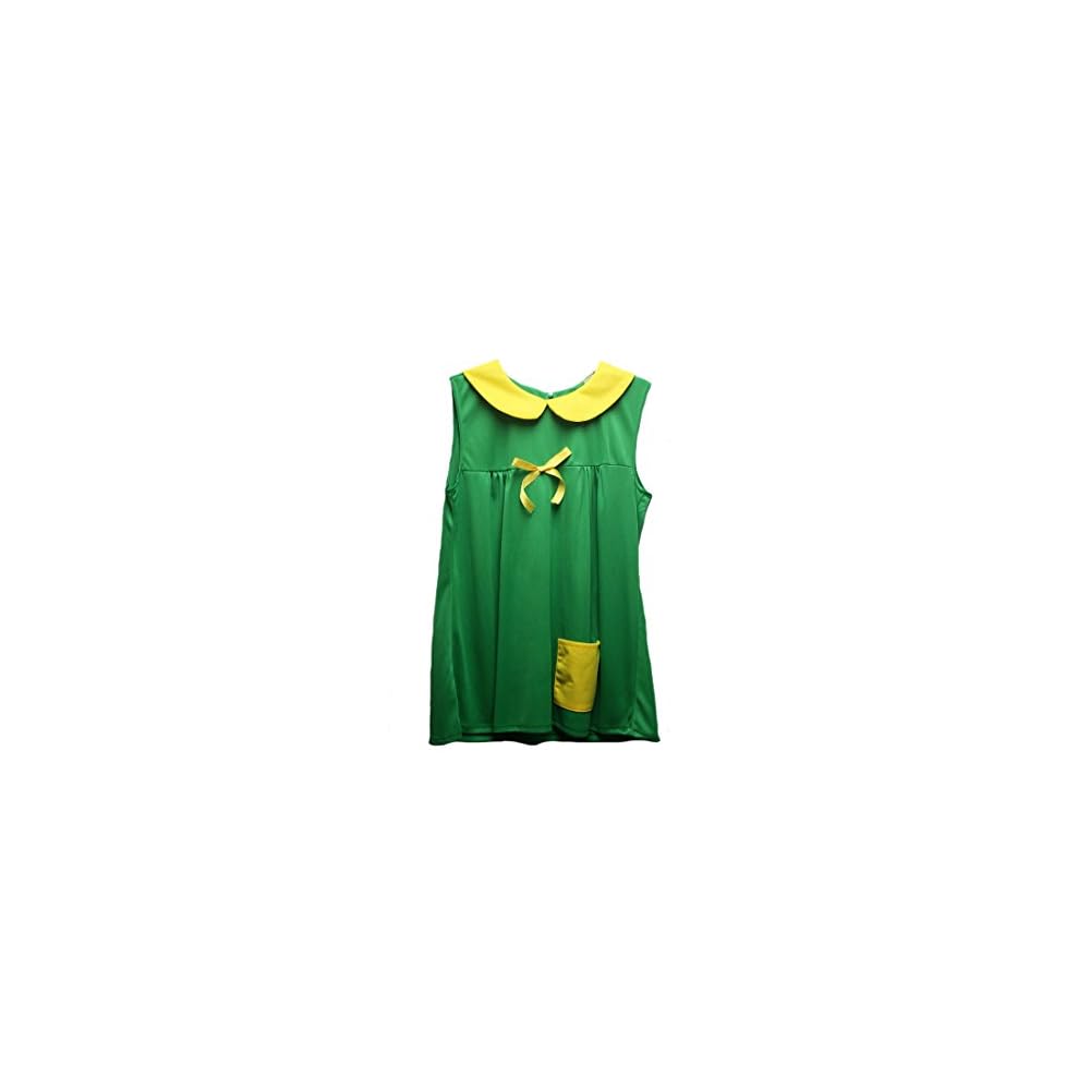 green emerald velvet dress Amazon.com: Chilindrina Costume Halloween Handmade 13-14 Green / White /  Red / Yellow : Clothing, Shoes & Jewelry