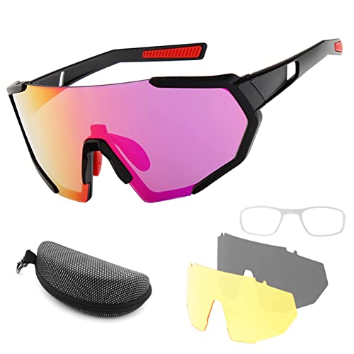 Homesen Óculos de ciclismo com 2 lentes intercambiáveis UV400 Óculos de Sol MTB Road Bike Óculos par