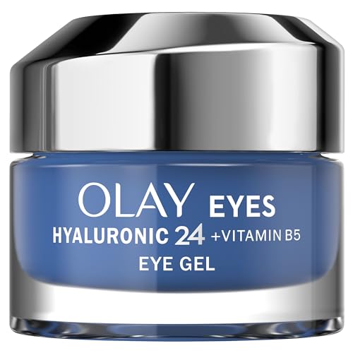 Olay Hyaluronic 24 + Vitamin B5 Eye Gel Cream With Hyaluronic Acid, Vitamin B5 & Niacinamide Hydrates to Plump Skin Around the Eyes, 15 ml