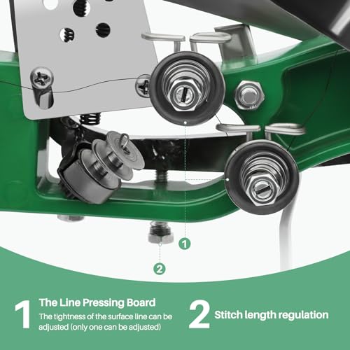 Máquina de costura de couro, reparo de costura, máquina de costura com linha dupla de algodão, nylon