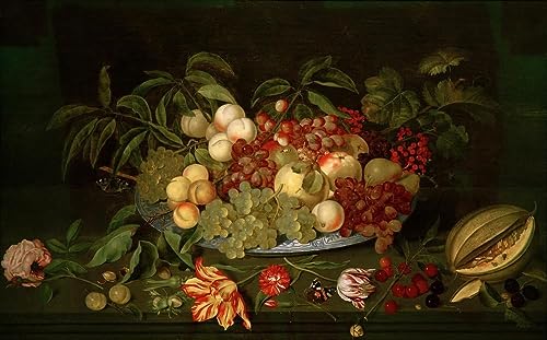 Toile peinture murale pour habiller un grand mur de salon avec une nature morte
