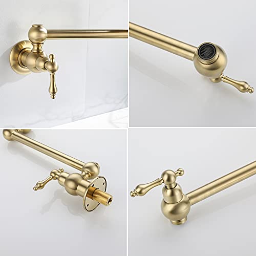 Robinet de remplissage de casserole avec bras pivotants double articulation