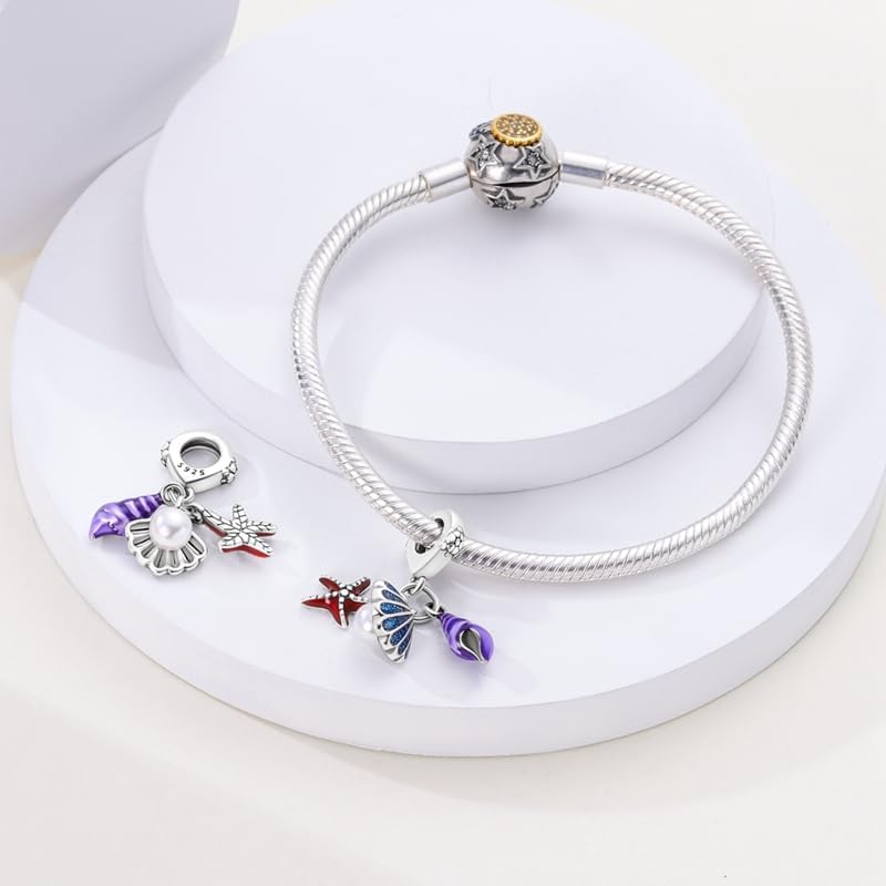 Miniatura 3 de CYCUFF Abalorios de plata de ley 925 adecuados para collares de dijes, pulseras, abalorios, joyería de regalo para mujer