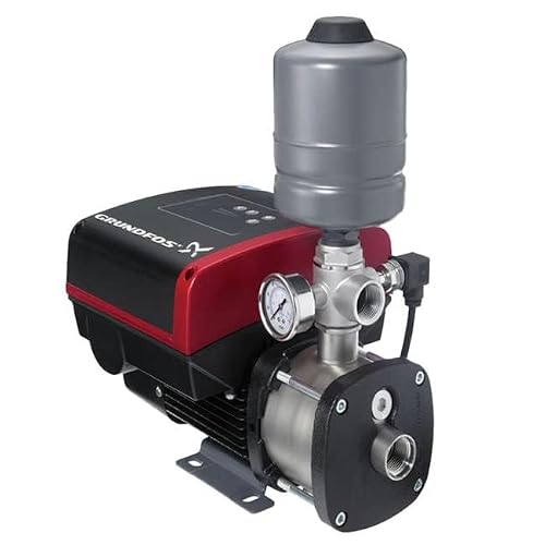 Grundfos 98548118 CMBE-10-54 Variable Speed Constant Pressure Booster Pump System, 2 HP - 220-240V, 52.8 GPM,184 ft Max Head, 1-1/2 Inch NPT, 304 Stainless Steel