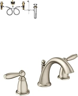 Moen T6620BN-9000-L Brantford High Arc Lav Kit with Valve 9000 Brushed Nickel Faucet
