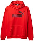 Normale Passform PUMA Herren Essentials Kapuzenpullover, Rot, 4X-Large