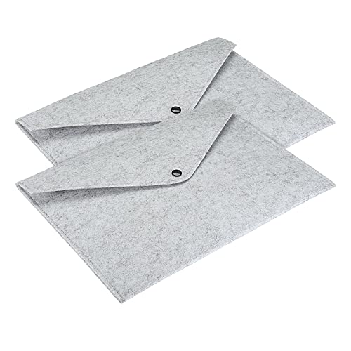 Carpeta de fieltro sobre A4 porta documentos organizador de escritorio archivador gris