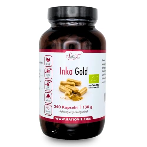 SILBERTAU Inka Gold – 240 BIO Kapseln mit Amaranth & Quinoa – 100 % pflanzlich – roh & naturrein – glutenfrei & vegan – ohne Zusatzstoffe – DE-ÖKO-006 zertifiziert