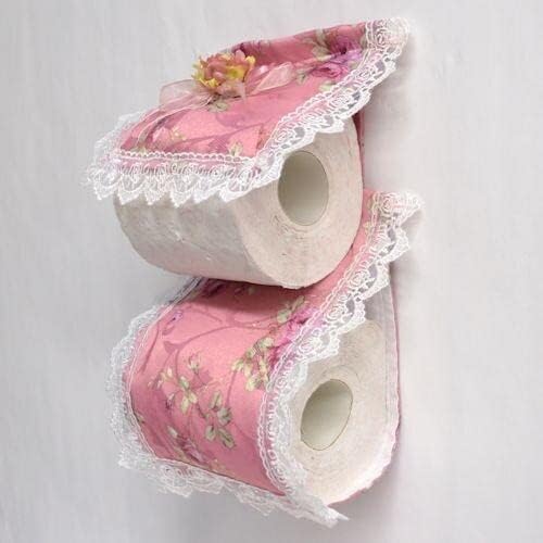 Rose Pattern Toilet Paper Holder Cover QSI-2209-F (Pink)