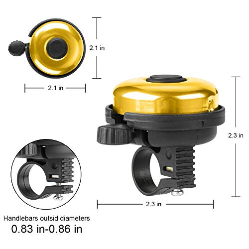 Classic Bike Bell, Aluminum Bicycle Bell, Loud Black-Right Hand Use-1 pack - Picture 18 of 253