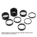 Telescope Extension Tube Set 8 PCS Lens Extension Rings 3/5/7/10/12/15/20/30mm Extending Ring for Astronomical Telescopes Cameras Eyepieces Focal Length Extension Tube Kit M42x0.75