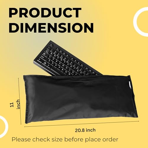 Image of Keyboard Dust Cover Sleeve Bag for Universal Keyboard - Productive Case for Wireless /Wire Computer /Gaming PC Keyboard's Compatible with Razer /Das /Havit /Apple