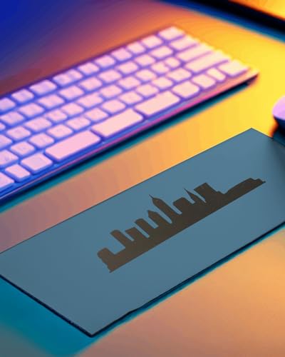 Estêncil personalizado City of Cleveland Skyline Downtown, reutilizável e resistente, 28 x 21,6 cm p