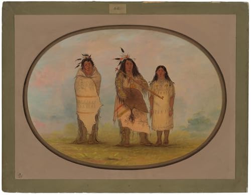 Tableaux muraux de célèbres George Catlin impression sur toile lin 60x90cm