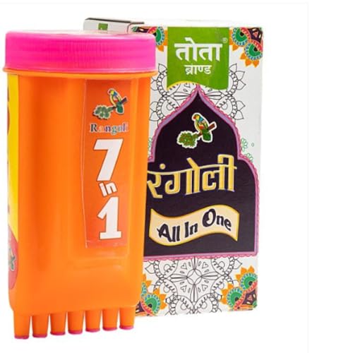 Image of TOTA Rangoli Making Tool for Easy Colour Powder Spreading | Decorative Rangoli Design Tool for Festivals Diwali & Home Decoration (Pack of 1)
